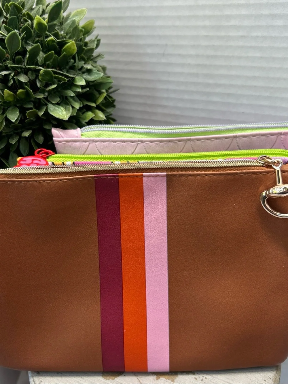 IPSY Makeup Bag Lot of 4 Cosmetic Pouches Wristlet  Travel Organizer Summer Vibe